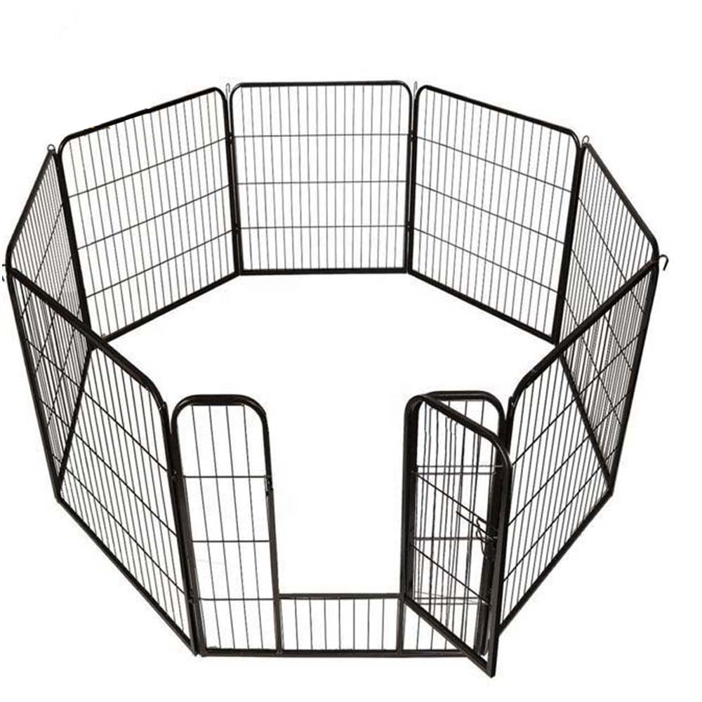 Παρκοκρέβατο 32" για κατοικίδια για σκύλους και γάτες βαρέως τύπου μεταλλικό φράχτη για σκύλους Ασφαλές κουτάβι παρκοκρέβατο