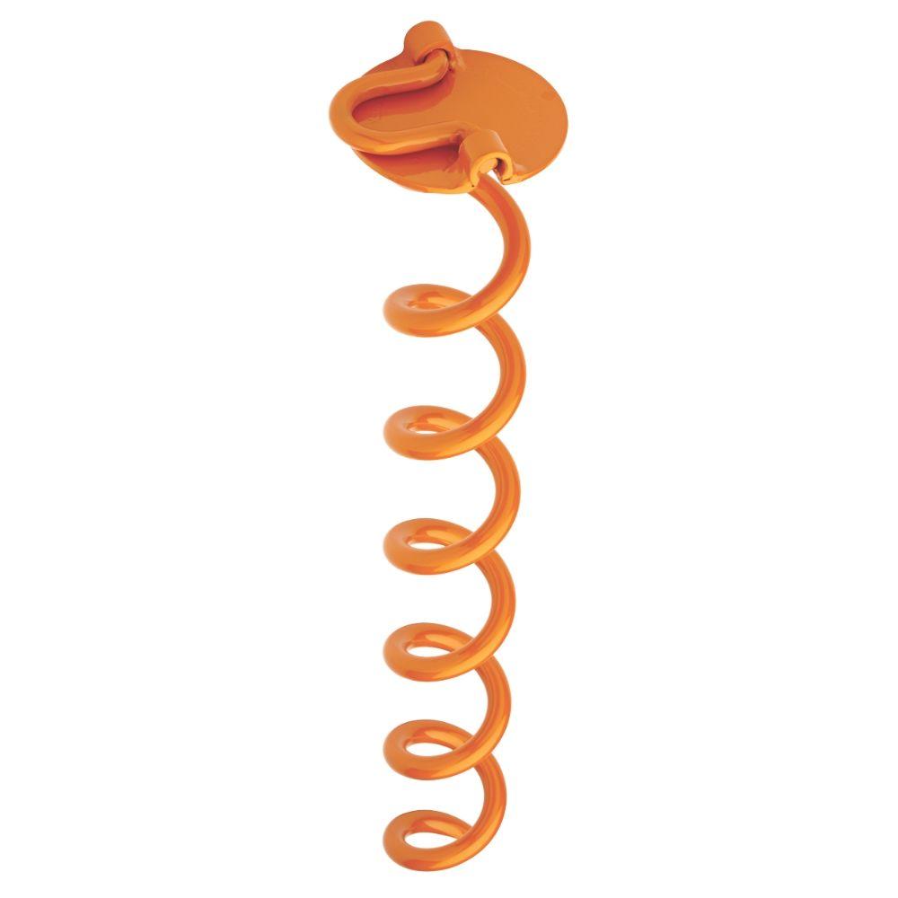 Oranssin värinen Heavy Duty 12 tuuman spiraalimaaankkuri