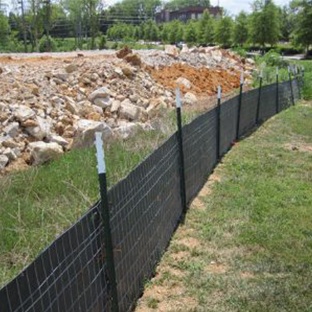 Silt barrier fence erosion control fence