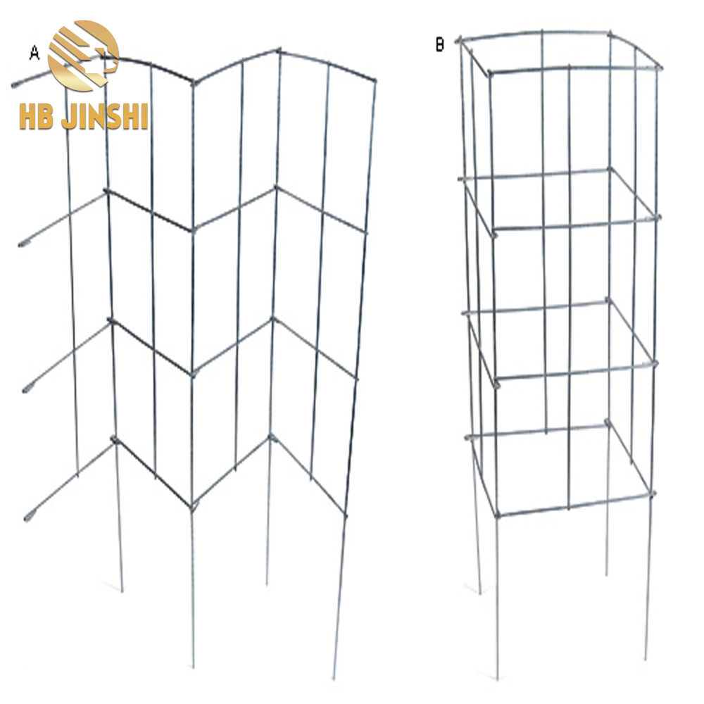 4-Panel Galvanized Flexible Folding Square Tomato Cage, Zomera Zothandizira Tower