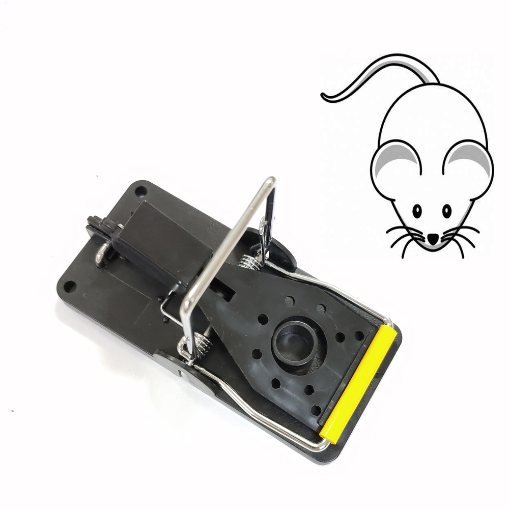 Plastikowa pułapka na myszy wielokrotnego użytku Czarna pułapka na szczury Pułapki zatrzaskowe