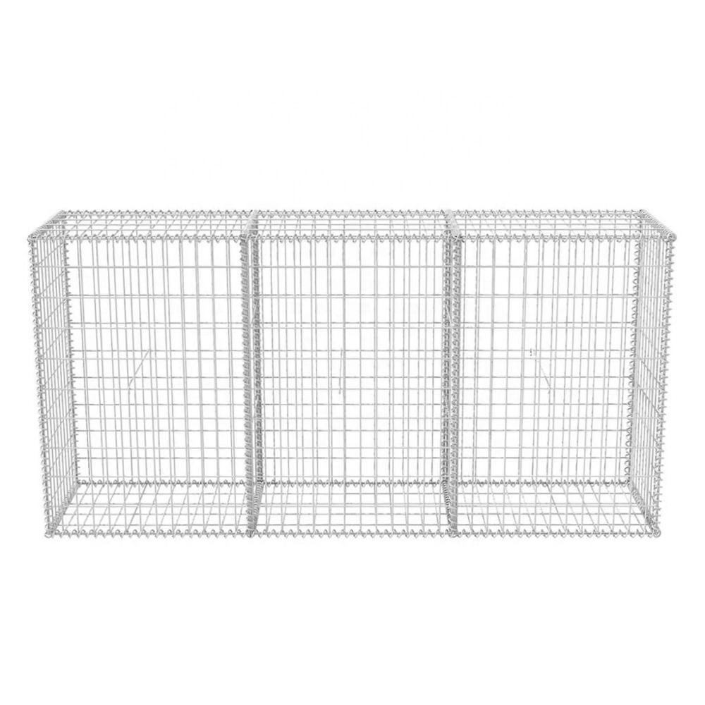 Cage en métal de clôture de roche de gabion de fil, mur de gabion