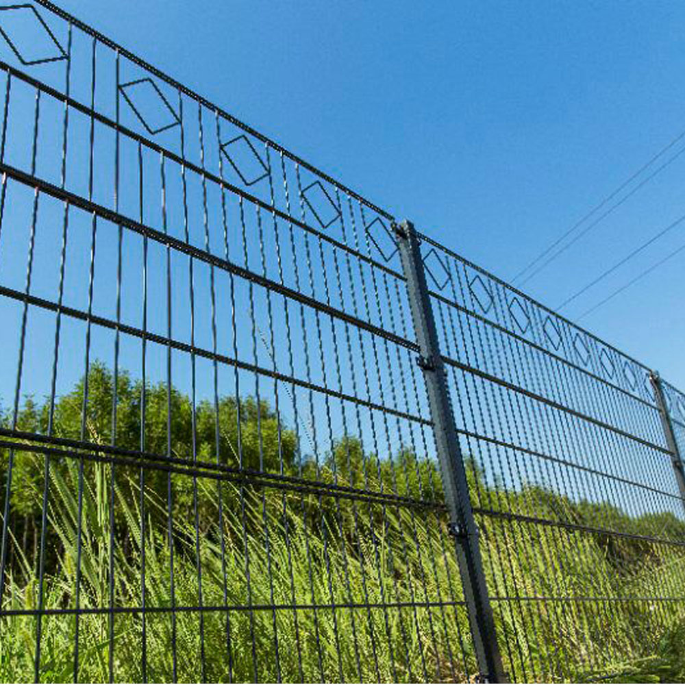 Green Powder Coated 868 Double Wire Welded Mesh Panels