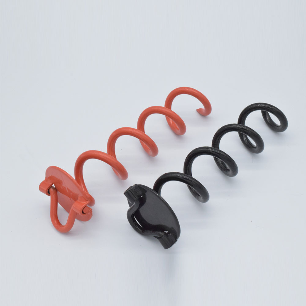 Zwarte kleur en oranje kleur 12 inch spiraalvormig grondanker