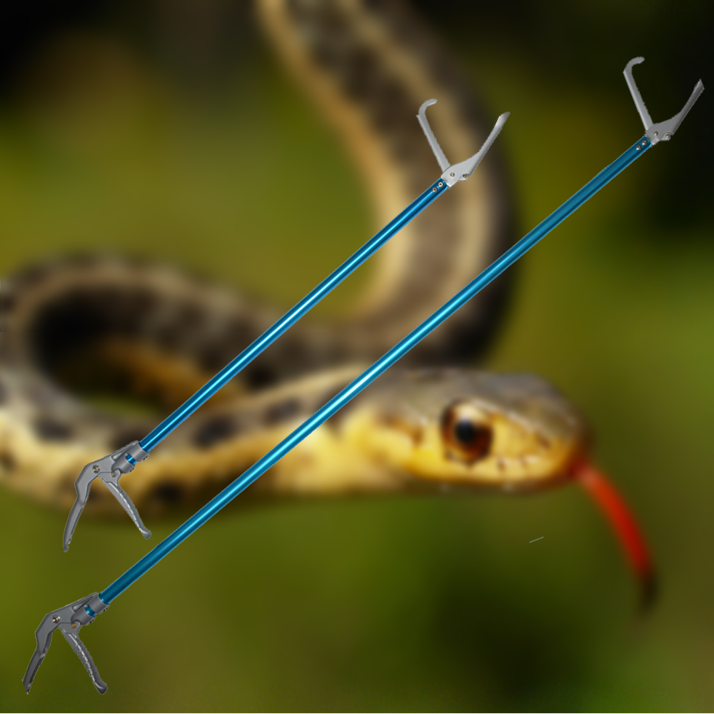 Crochet de serpent en aluminium Snake Catcher Stick Pince à poignée de serpent