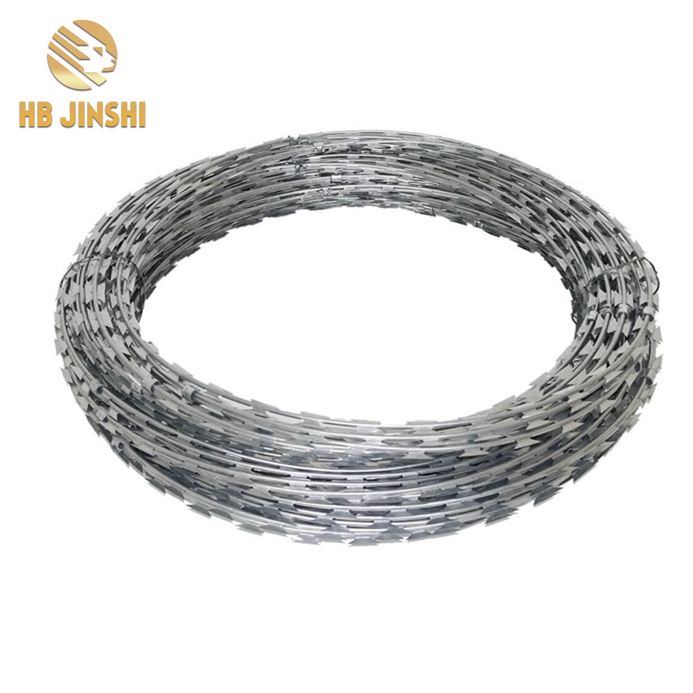 Resistant to corrosion razor wire highly safe blade barbed wire