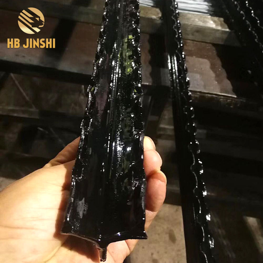 3m ipari Israeli Black Bitumen 1800mm Y Fence Post/Y Star Picket pẹlu eyin