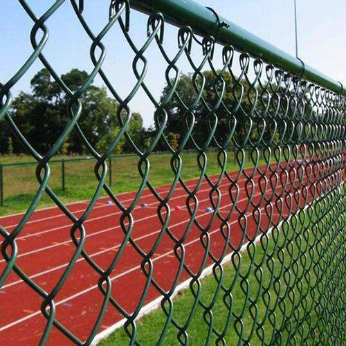 Yeşil vinil kaplı zincir bağlantı çit zincir bağlantı örgü elmas tel örgü net