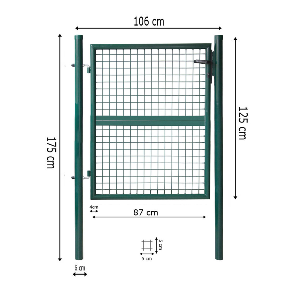 100x125 စင်တီမီတာ ပြည်သူ့ပန်းခြံတွင် သတ္တုခြံစည်းရိုး အလှဆင်ထားသော တံခါး Gartentor ကို အသုံးပြုပါ။