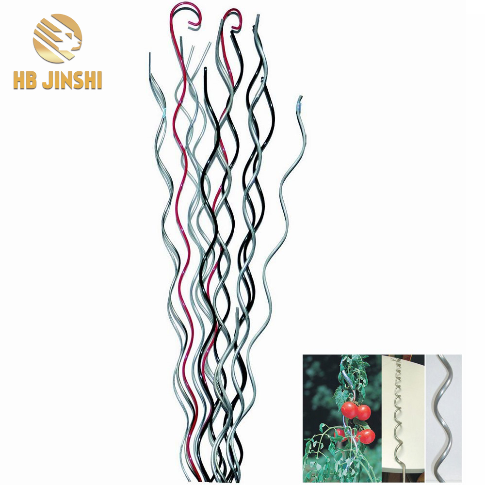 180cm Length 6mm Wire Galvanized Metal Tomato Growing Rod Wire Tomato Spiral Ho an'ny Zaridaina
