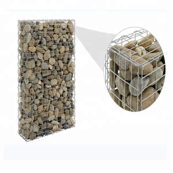 1mx0.8mx0.3m Fornitore di gabbione saldato in filo di acciaio zincato / fornitore di pareti in cesto di pietra