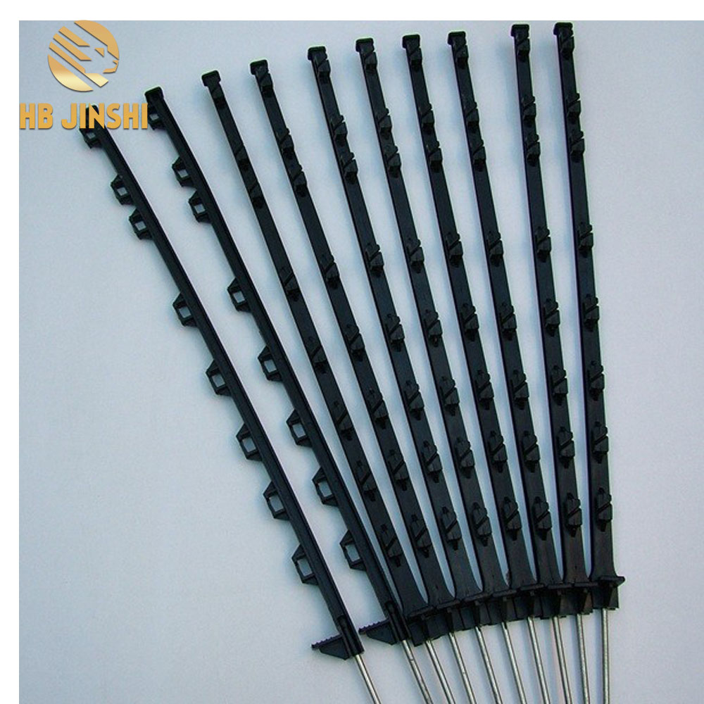 4 Kaki Tiang pagar ternak plastik politape padat listrik untuk kawat pagar