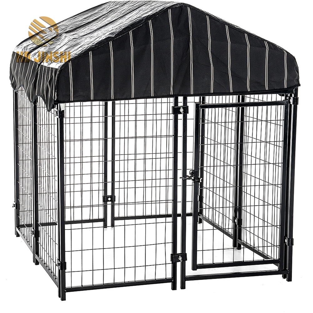 4 x 4 x 6 stopa velika vanjska vrata presavijeni crnim prahom presavijeni kavez za životinje za teške uvjete rada
