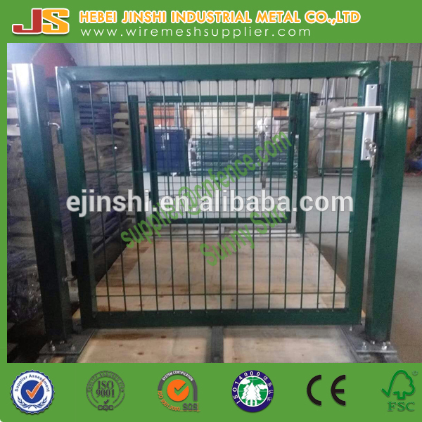 120x87cm square pipe post metal garden gate with lock for playground