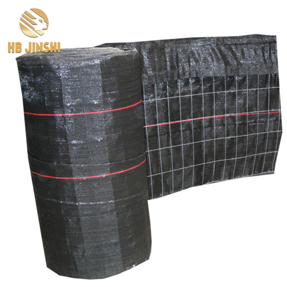 Tissu géotextile géotextile 85 g/m² avec treillis métallique 14 GA Clôture anti-érosion à dos métallique de 2 po x 4 po avec treillis métallique de 36 po 48 po X 100 pi noir chacun