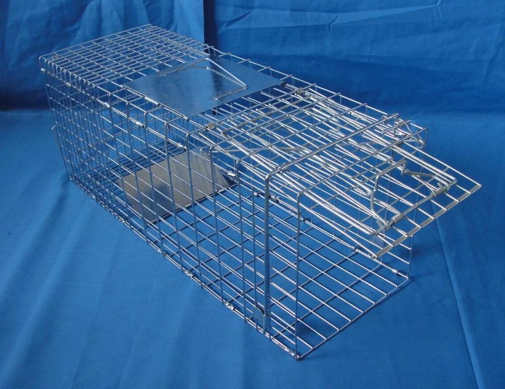 24 x 7x 7" поцинкована клетка за капан за живи животни за котка, заек, катерица, невестулка, плъх, скункс, Catch&Release Humane