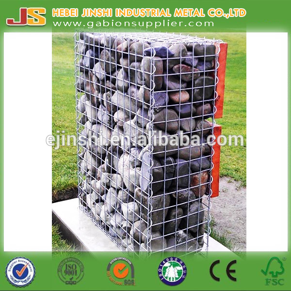 1 × 0,5 × 0,3 m de clôture de gabion remplie de pierre de type soudé galvanisé à chaud en Chine