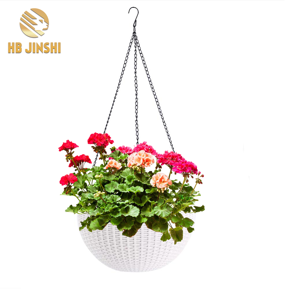 24'' Hanging Flower Plant Indoor Outdoor Basket Flower Pot iron garden  Chains