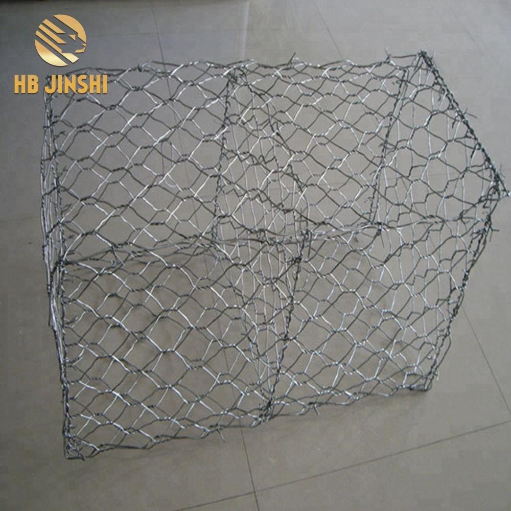 Cesto de arame hexagonal de gaviones de aceiro galvanizado para muro de contención de pedra