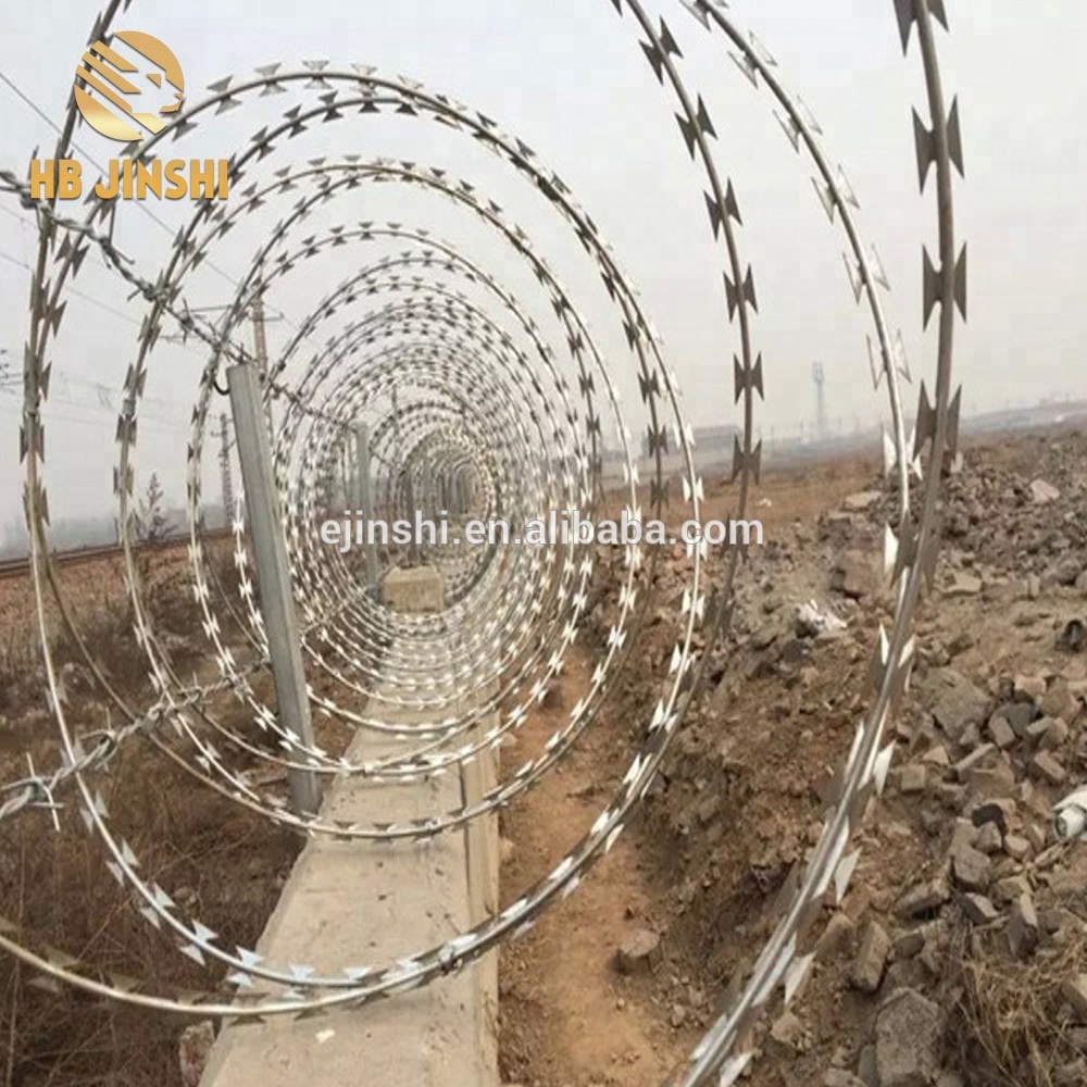 Barrières de prison militaires Lame de rasoir à grande bobine Dannert Wire