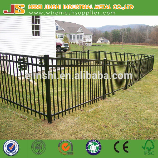 Powder coated black Garrison fence wrought iron fence made in China