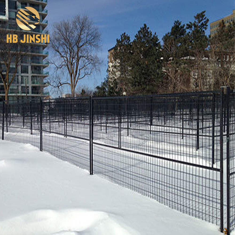 Black PVC coated construction fence 2.9m Canada temporary fence