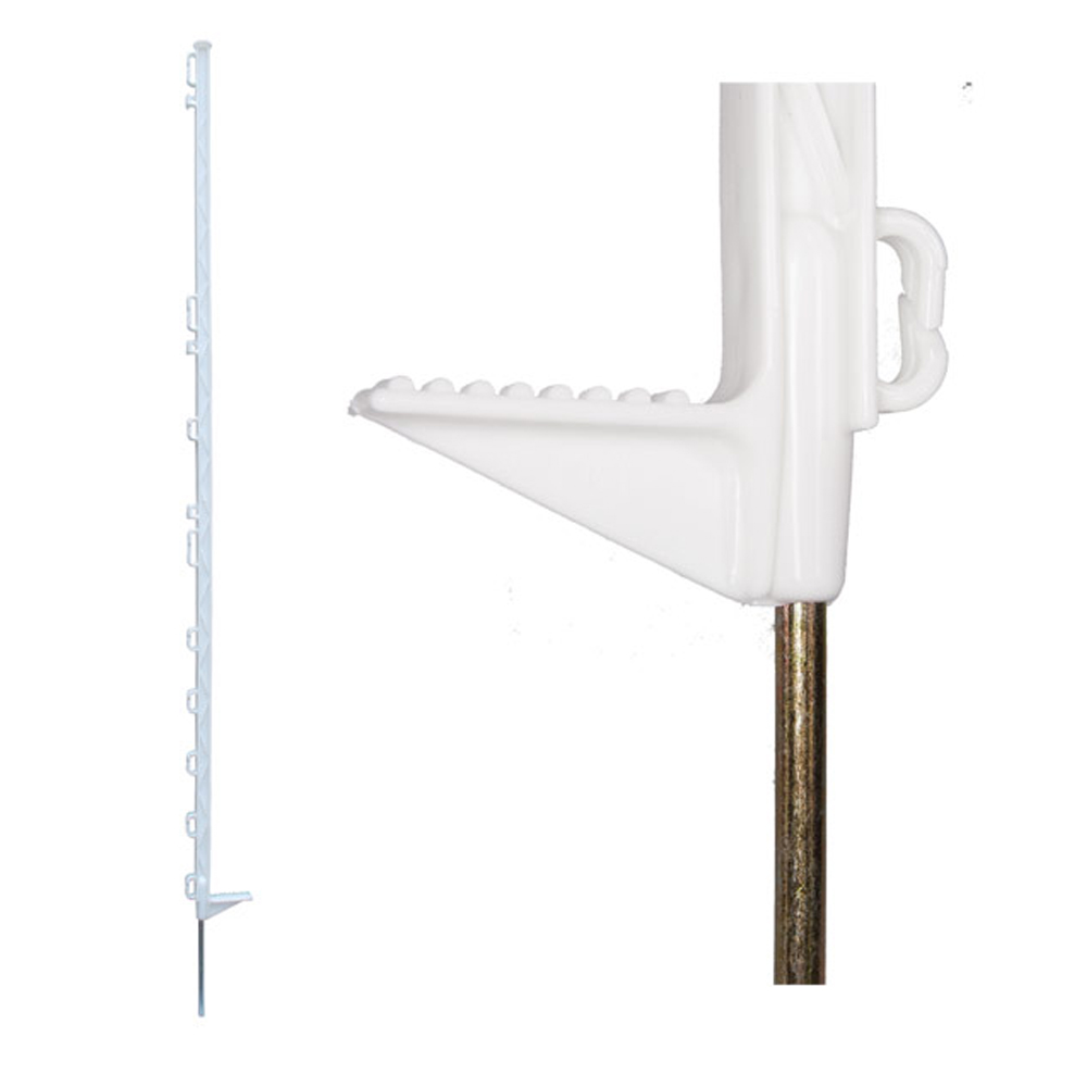 1,05 m bijeli električni stup za mačevanje s jednim korakom, plastični električni stup za ogradu
