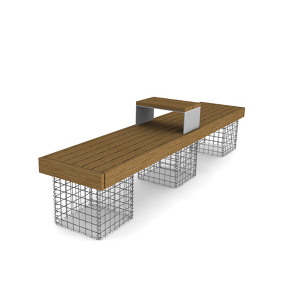 Габионска кутија со дизајн на седишта за клупа со жица