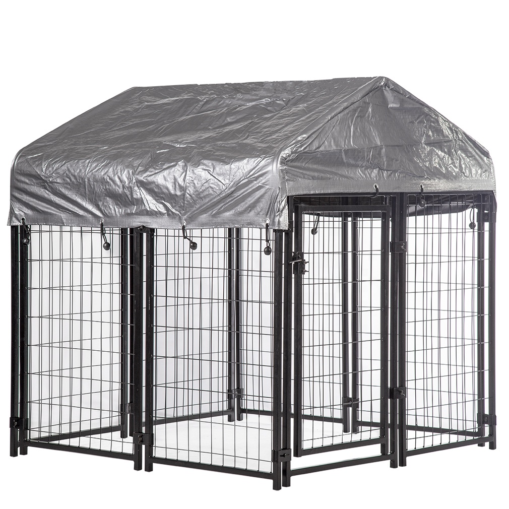 Mga Gagmay nga Pet Cages 4' x 4' x 6' Welded Wire Dog Kennels