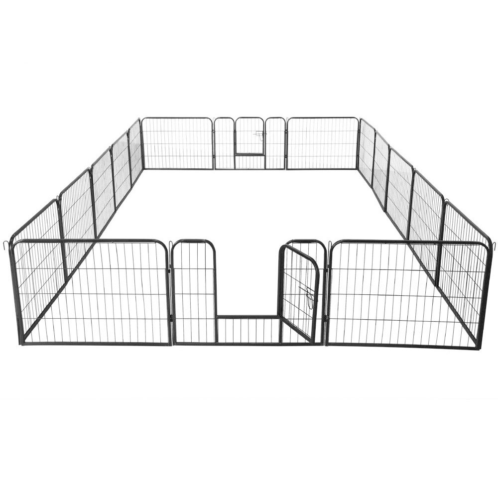 Hundo Ludejo Pet Kennel Pen Ekzerco Cage Fence 8 Panelo
