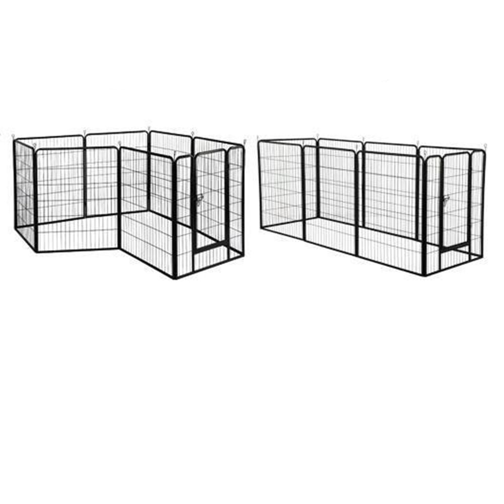 Pet Kennel Pinna Eżerċizzju Gaġġa Fence 8 Panel Dog Playpen