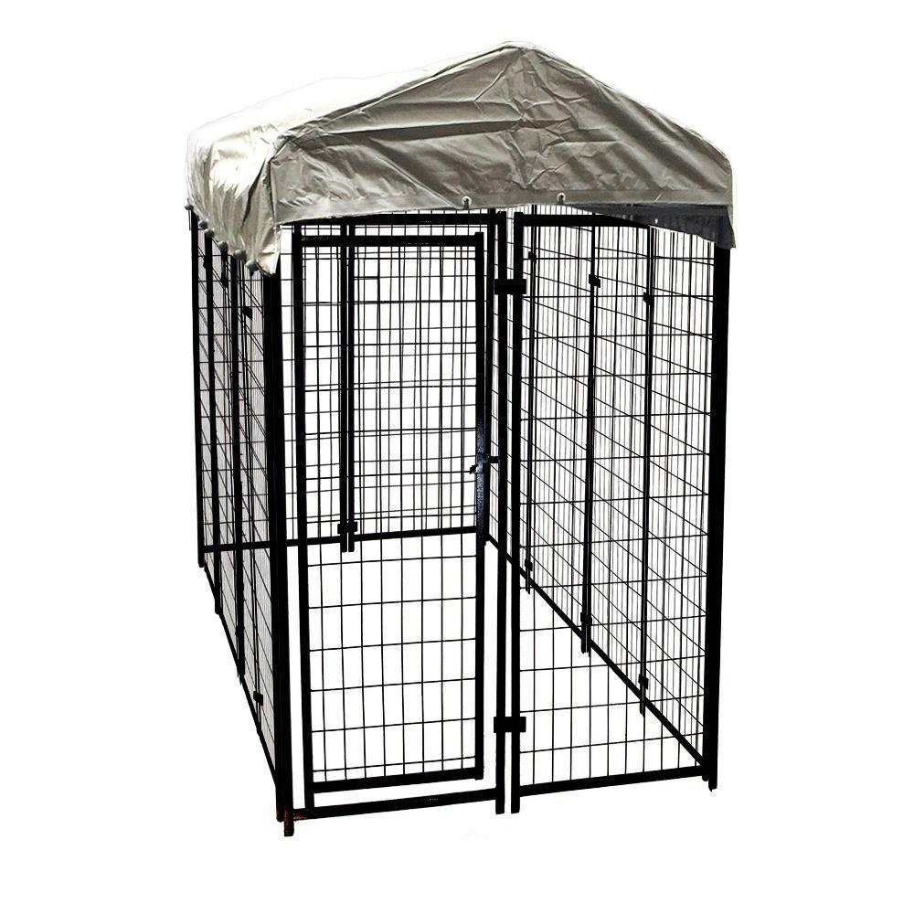 JINSHI Grande gabbia pieghevole di filu per animali domestici per a casa di cane, canile in metallo per cani cù porta