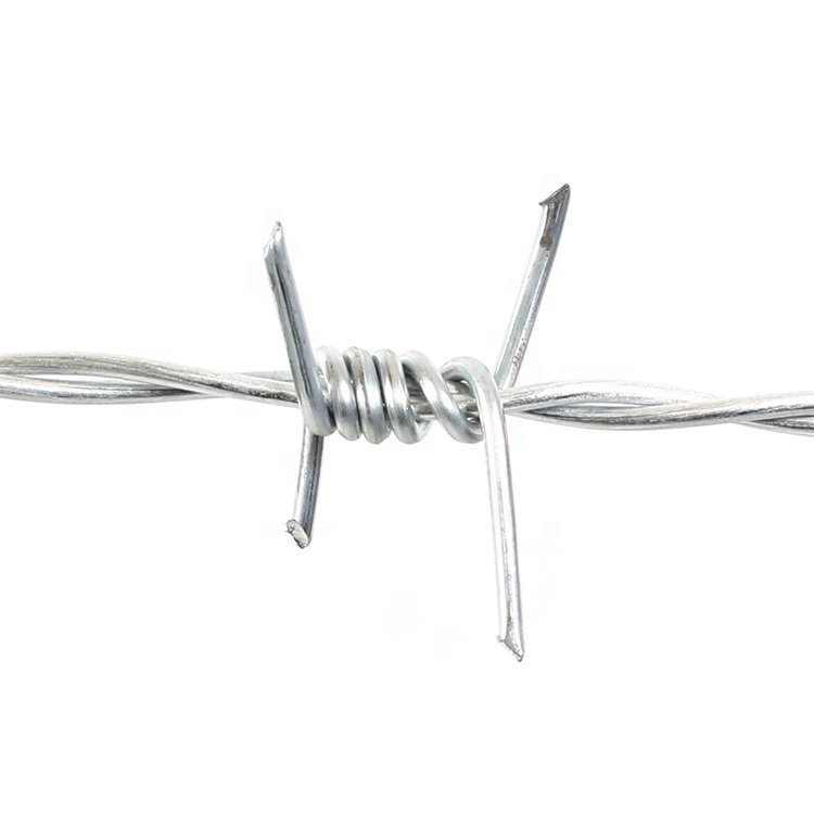 របងលួសបន្លា 2.0mm 200m Galvanized Mild Steel Barbed Wire Rolls