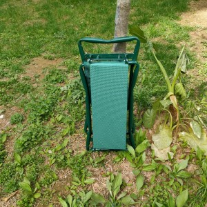 Metal folding garden tools chair seat garden kneeler seat blue garden seat folding stool