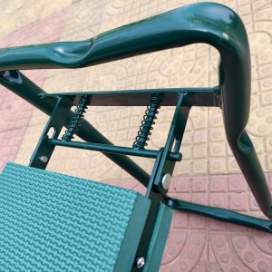 Metal folding garden tools chair seat garden kneeler seat blue garden seat folding stool